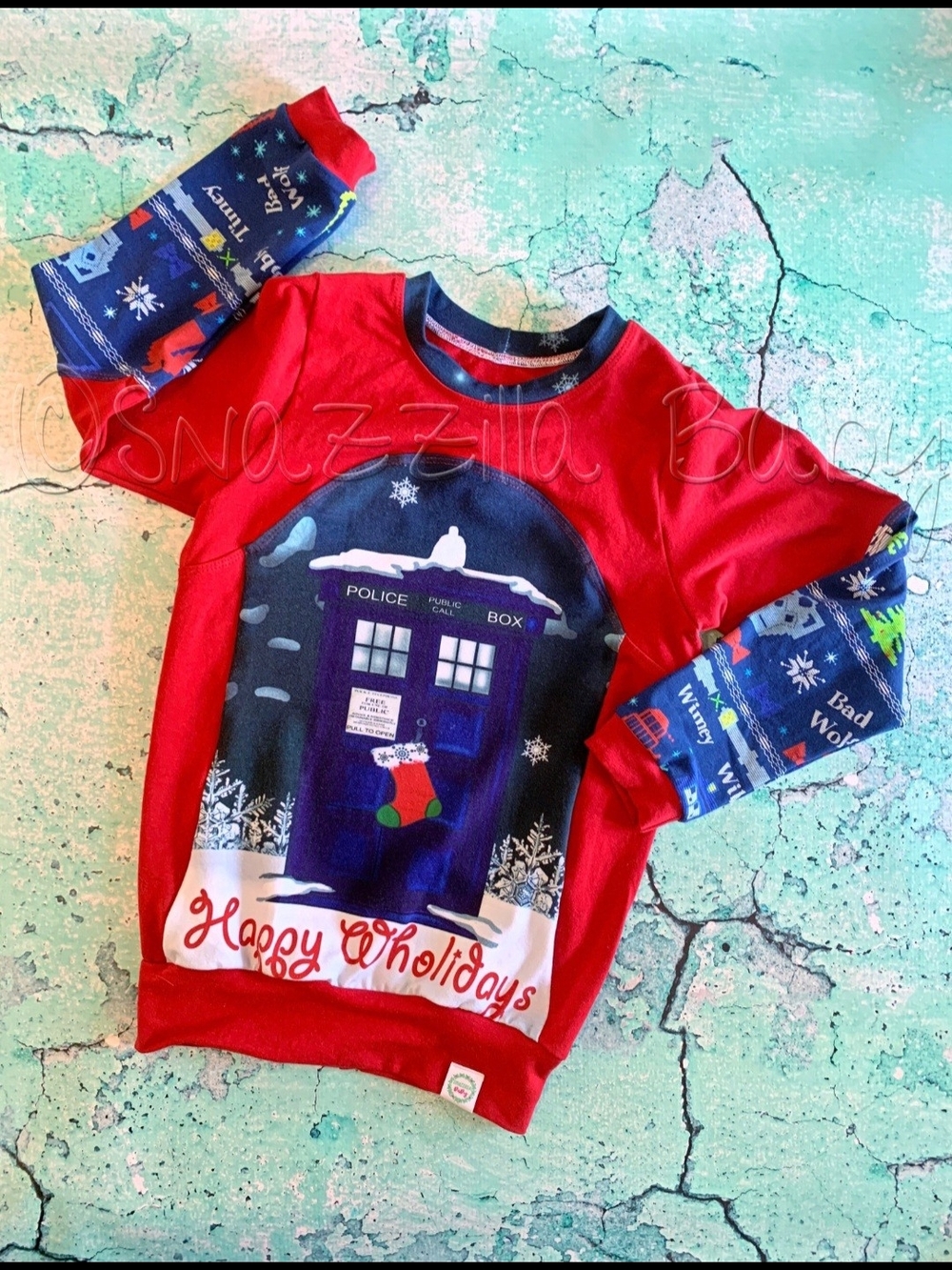 Kids' 6 Police Box Christmas Top